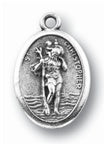 St. Christopher Oxidized Medal with Holy Card set--Drivers prayer