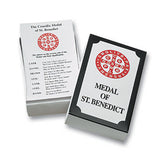 St. Benedict Crucifix Pendant - White/Silver