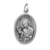 St. Gerard oxidized Medal with Holy Card set-- prayer for Safe Delivery