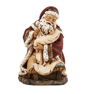 7" Adoring Santa Figurine  *SEASONAL