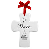 🎄LCP  White Cross Ceramic - Peace