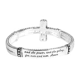 Stretch Bracelet Antiqued Lords Prayer