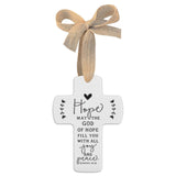 🎄LCP Ornament Cross Hope Ribbon Hang