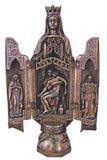 Our Lady of Sorrows Triptych Statue in Cold Cast Bronze 11"