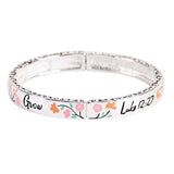 Bracelet Colorful Wildflower Faith Tile
