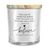 LCP Christmas Candle Hold Onto Hope Believe