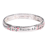 Stretch Bracelet Proverbs 3:5 Floral
