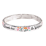 Bracelet Colorful Wildflower Faith Tile