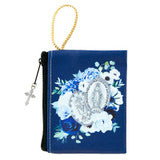 Floral Miraculous Zippered Rosary Case