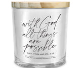 LCP Soy Candle With God All Things Possible