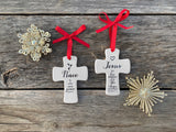 🎄LCP  White Cross Ceramic - Peace