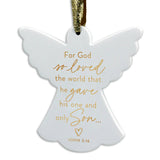 LCP Christmas Ornament God So Loved Angel