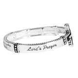 Stretch Bracelet Antiqued Lords Prayer