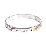 Stretch Bracelet Proverbs 16:24 Floral