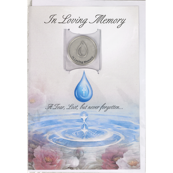 Memorial Greeting card with removable token
