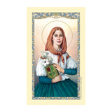 St. Dymphna Oxidized Medal with Holy Card set-Patron of Mental and Brain issues