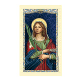 St. Lucy Laminated Holy Card with medal set- Patron of Eyes