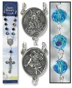 AQUA Crystal Auto Rosary