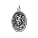 St. Michael Oxidized Medal with Holy Card set