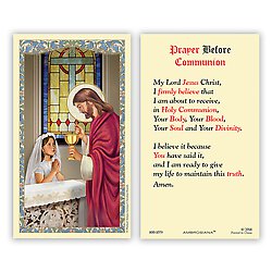 HOLY CARD-First Communion Girl