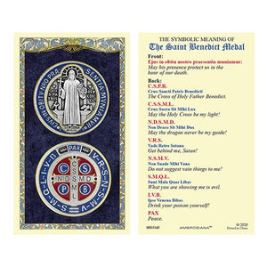 St. Benedict Medal Holy Card with Medal Set