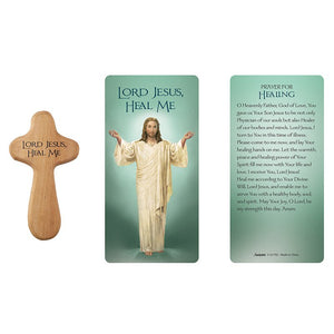 Hand-Held Prayer Cross with Card - Healing