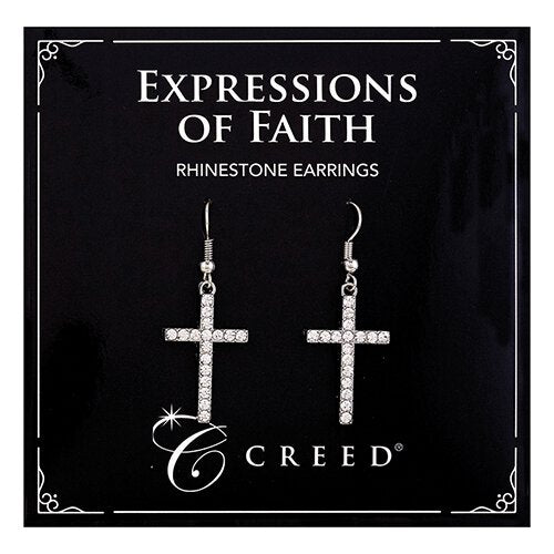 Creed® Rhinestone Dangle Earring - Silver