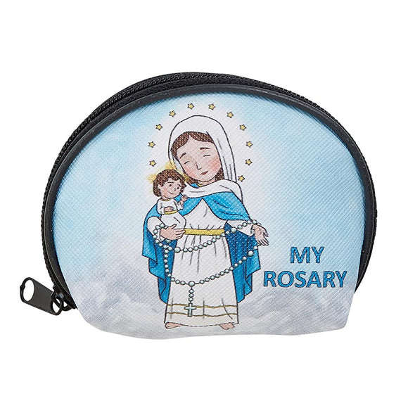 Mini Saints Our Lady of the Rosary Case with Rosary