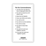 Mini Saints Ten Commandments Laminated Holy Card