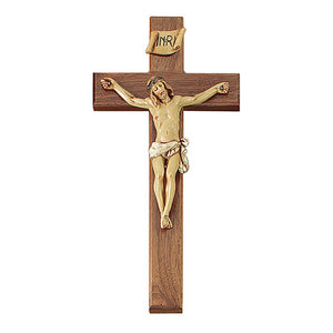 CRUCIFIX--12" Crucifix with Hand-Painted Corpus