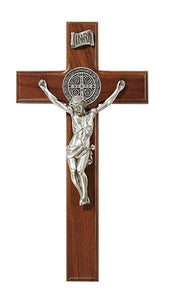 10"  Walnut St. Benedict Crucifix