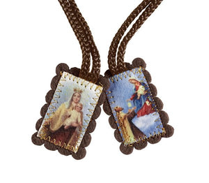 Small Brown Wool Scapular